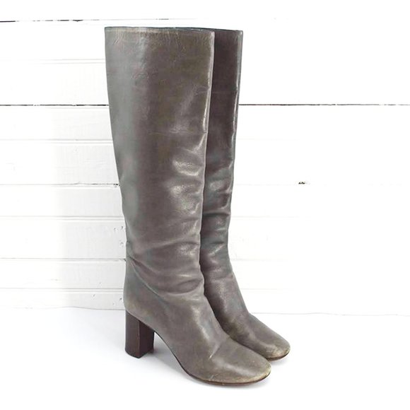 Chloe Grey Leather Boots #135-91